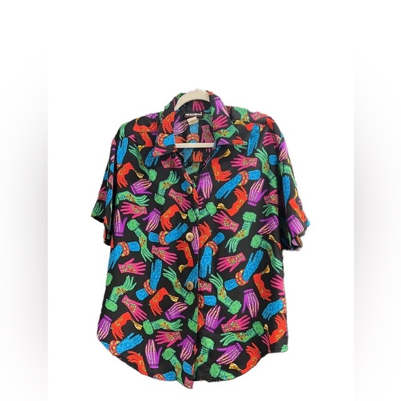Tops - Women’s Vintage Jewelry Short Sleeve Shirt